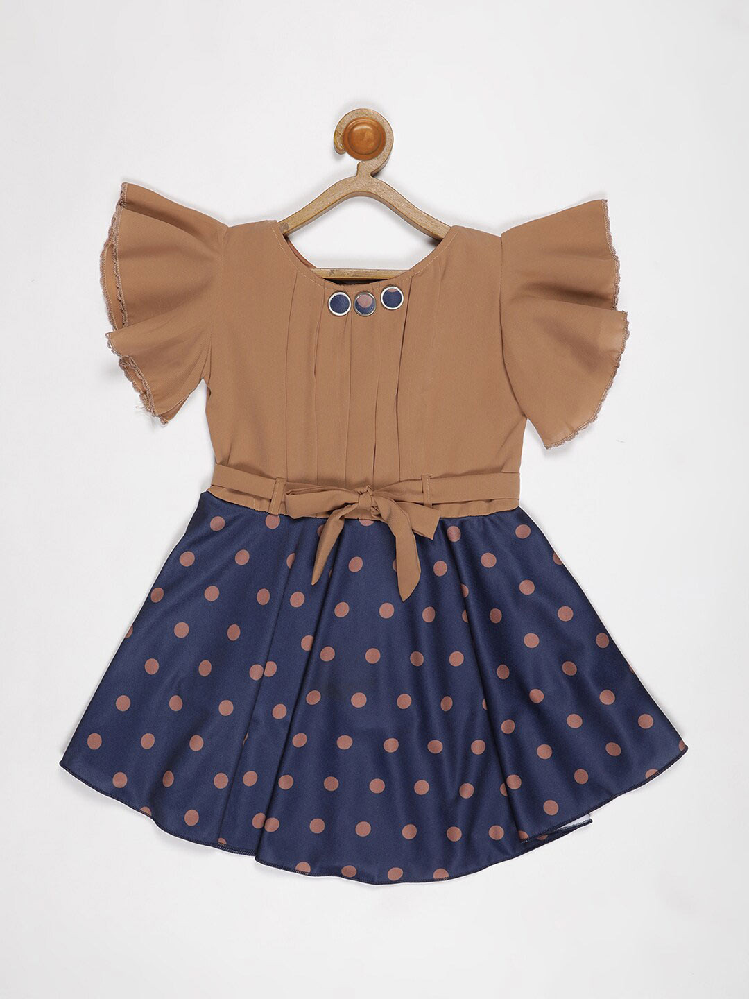 

V2 Value & Variety Brown & Navy Blue Dress