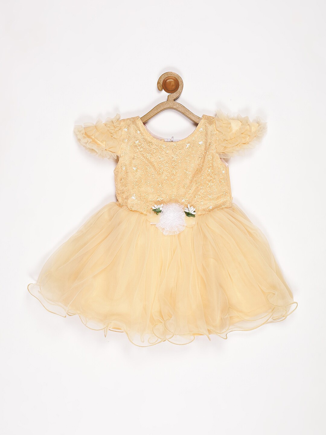 

V2 Value & Variety Gold-Toned Net Dress