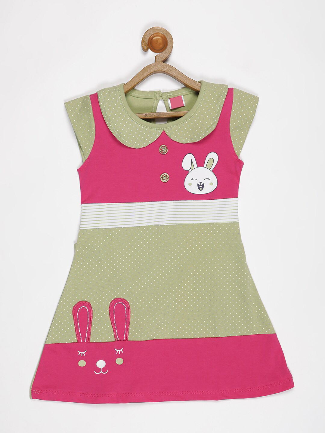 

V2 Value & Variety Olive Green Peter Pan Collar Dress