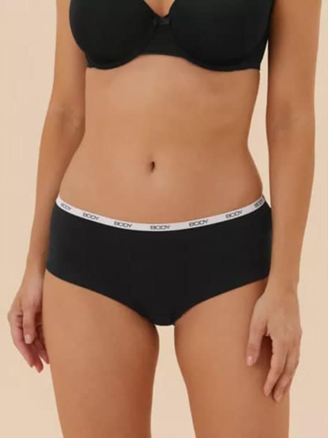 

Marks & Spencer Women Pack of 5 Solid Hipster Briefs, Black