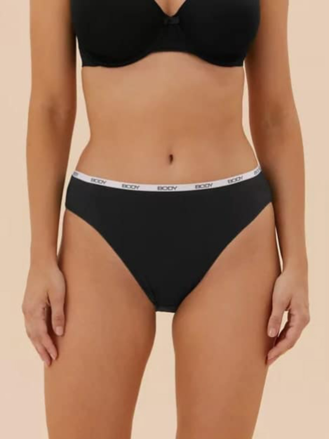 

Marks & Spencer Women Pack Of 5 Solid Basic Briefs, Black