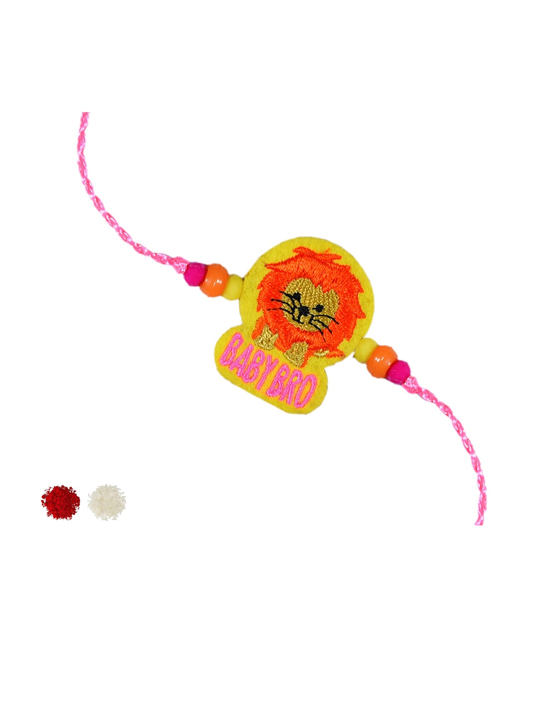 

MASQ Kids Set of 2 Lion Baby Bro Rakhi, Orange