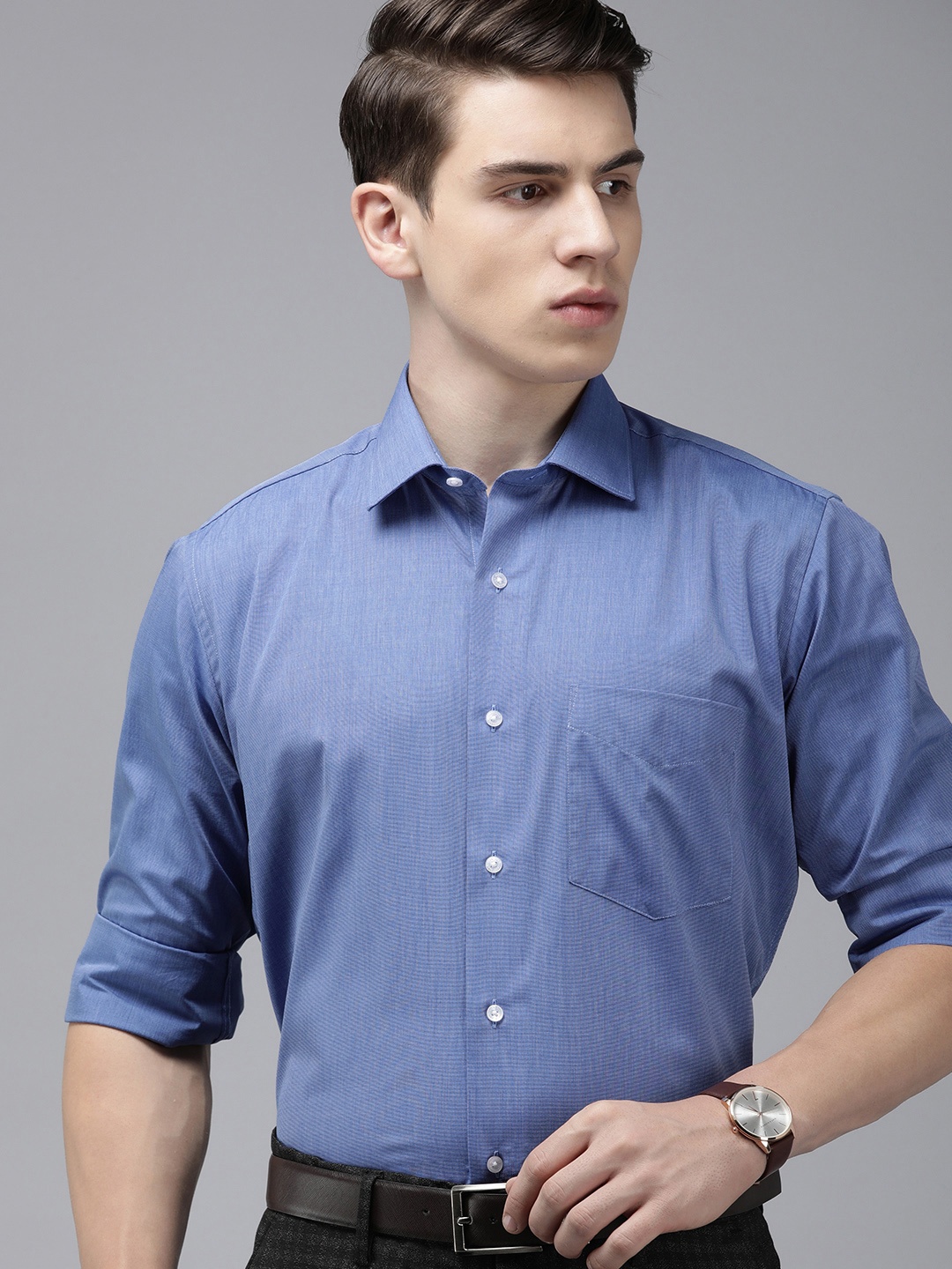 

Van Heusen Custom Pure Cotton Formal Shirt, Blue