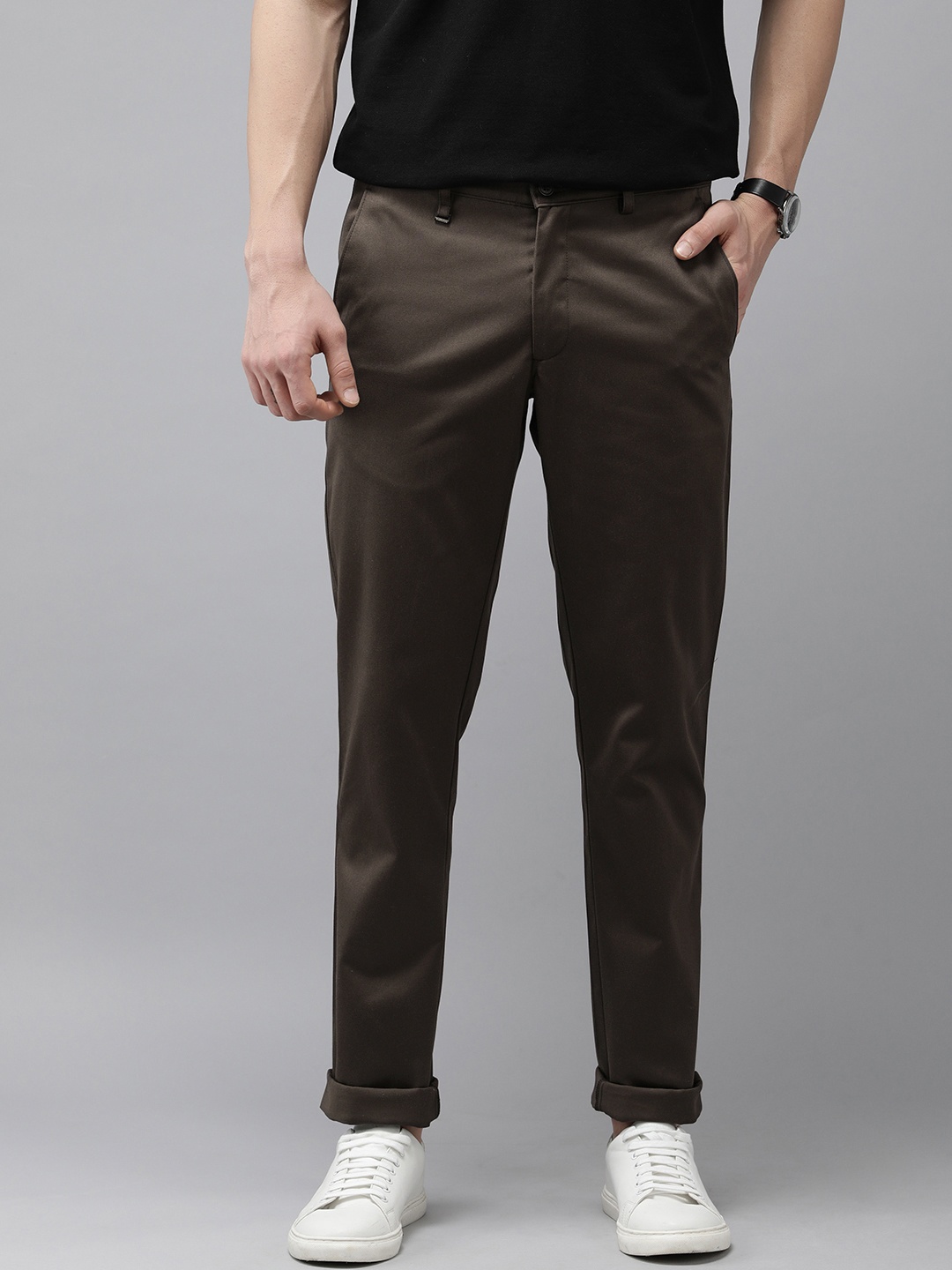 

Van Heusen Men Coffee Brown Slim Fit Chinos
