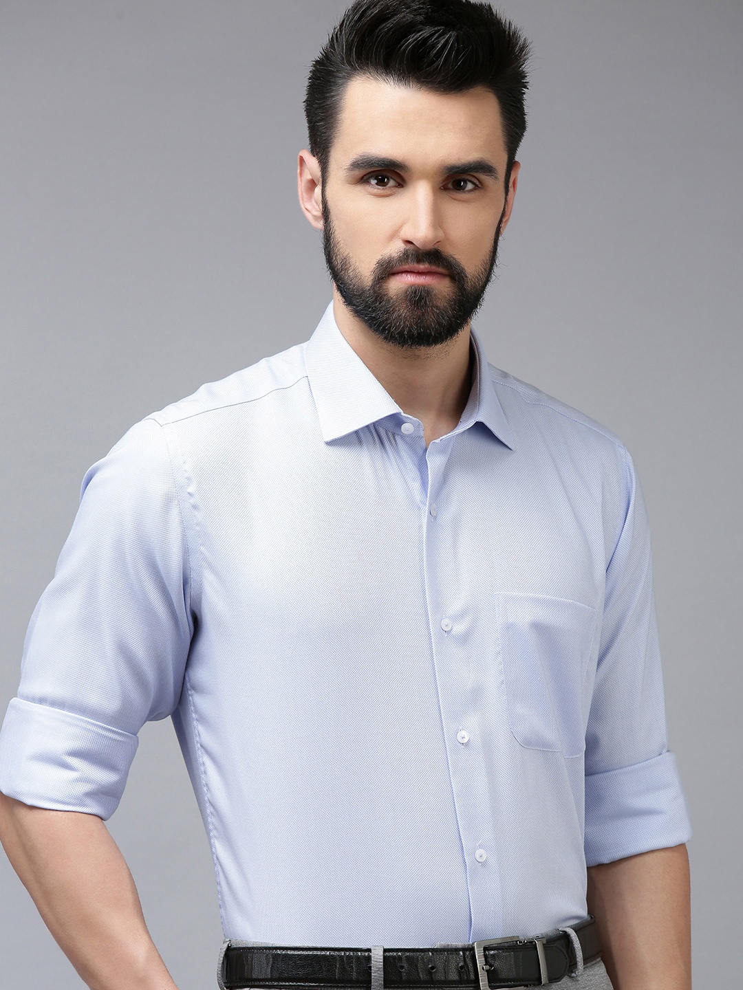 

Van Heusen Men Blue Custom Formal Shirt