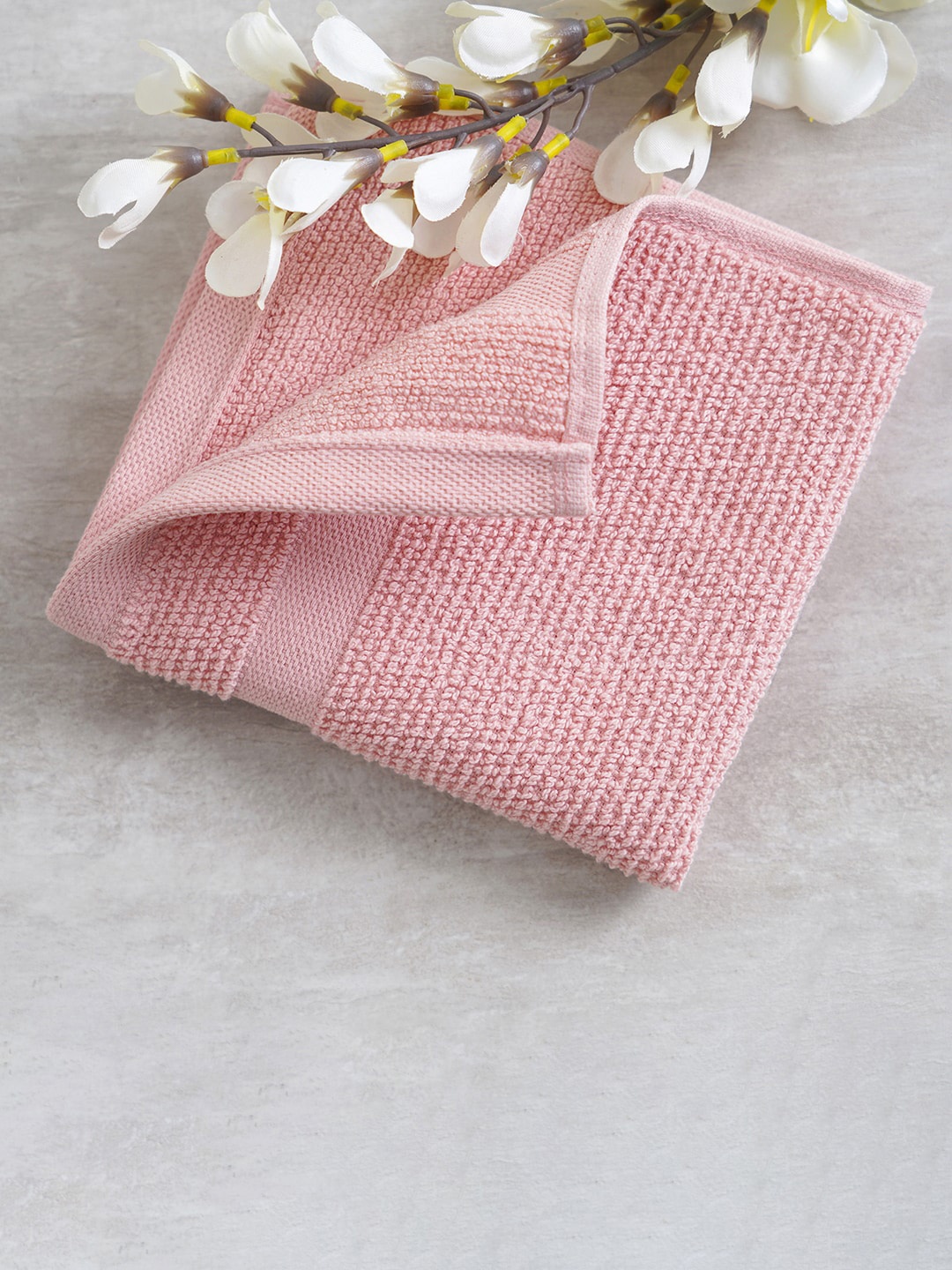 

Pure Home and Living Set Of 8 Pure Combed Cotton 600 GSM Face Towels, Pink