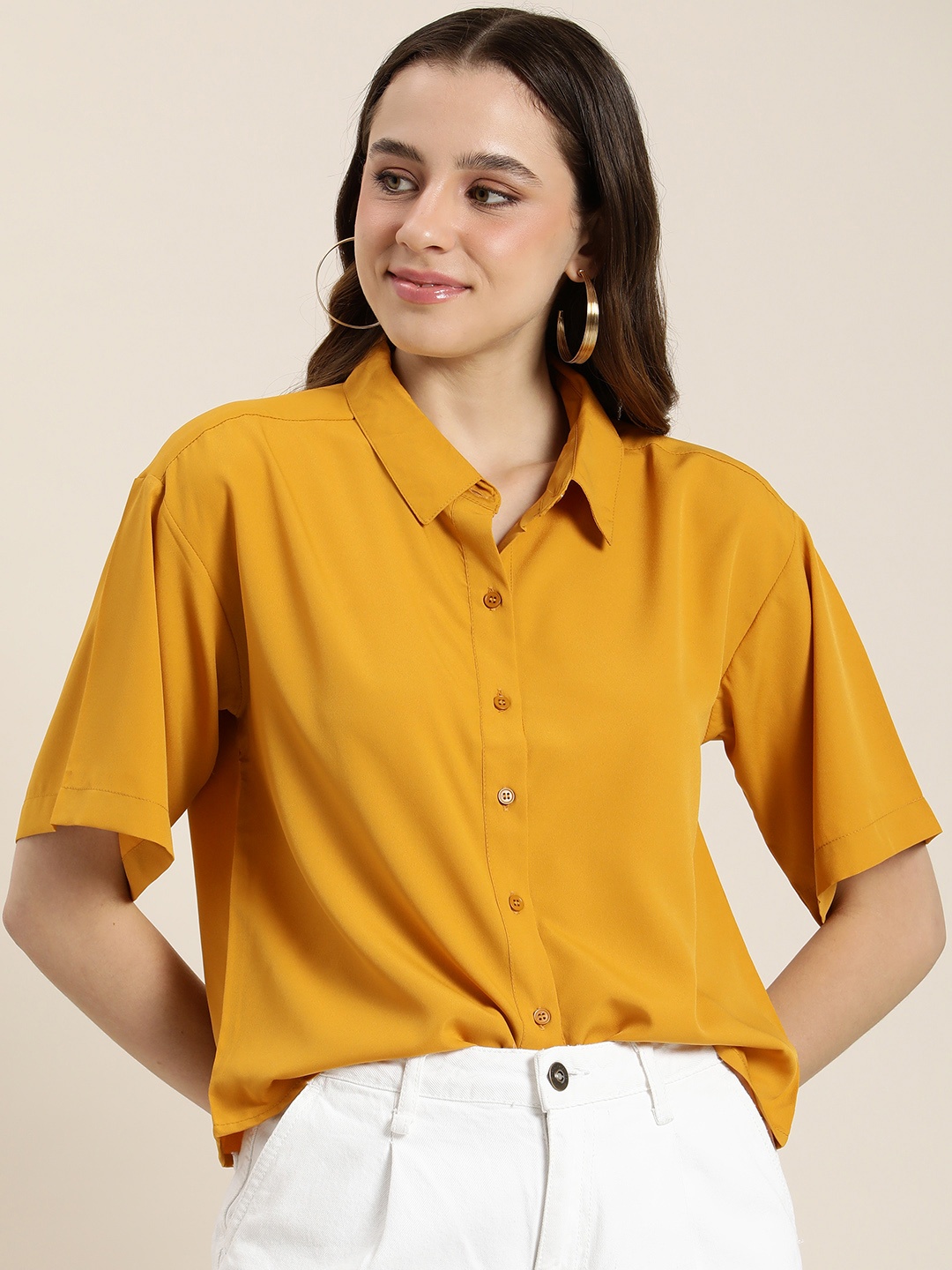 

encore by INVICTUS Casual Shirt, Mustard