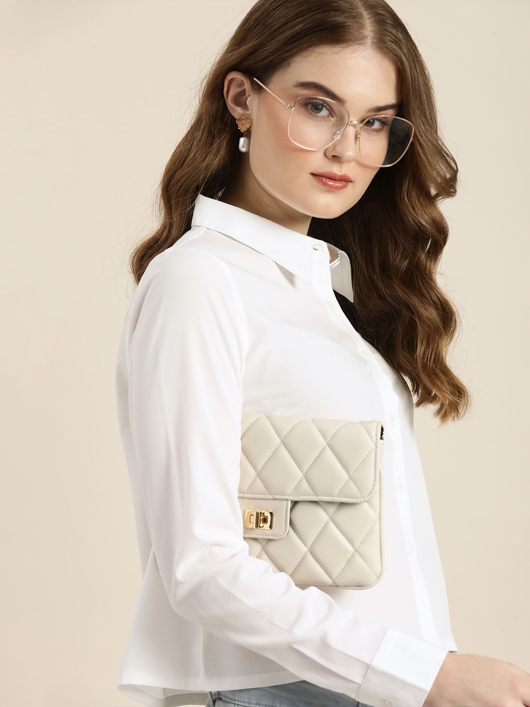 

encore by INVICTUS Women White Solid Casual Shirt