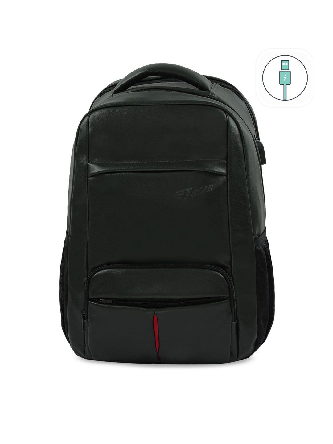 

F Gear Unisex Green Backpack with USB Charging Port
