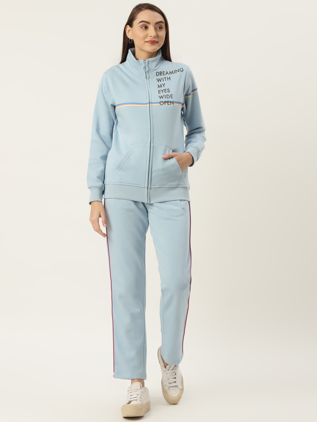 

Monte Carlo Women Blue Printed Detail Tracksuit