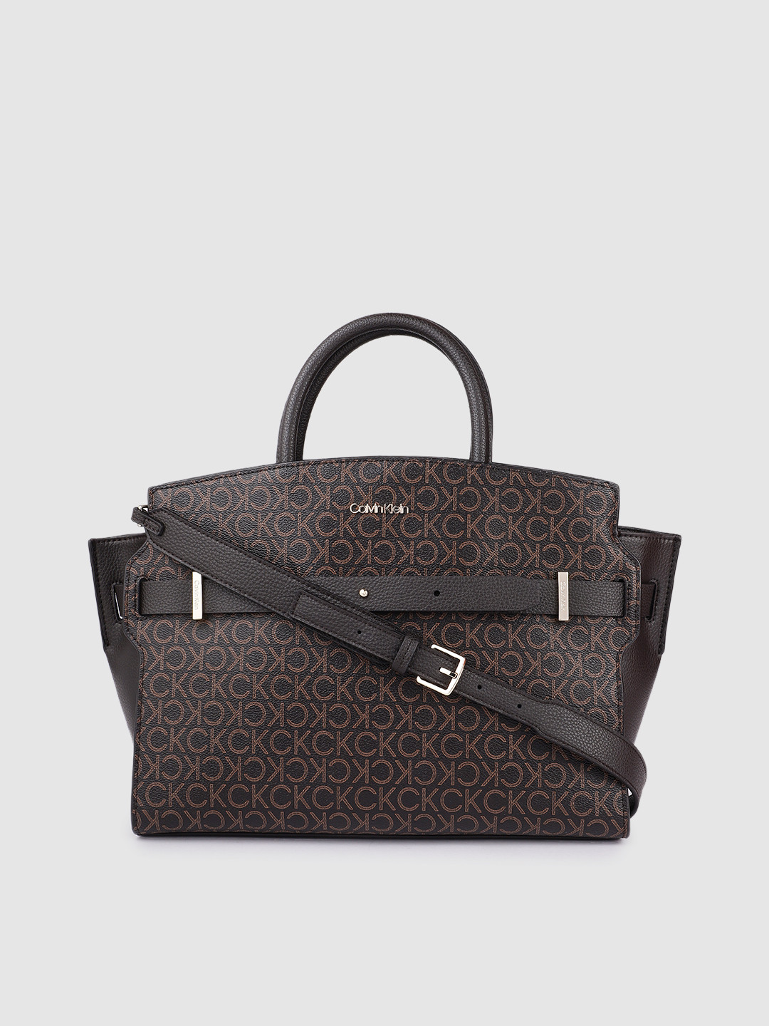 

Calvin Klein Jeans Brown Printed Handheld Bag