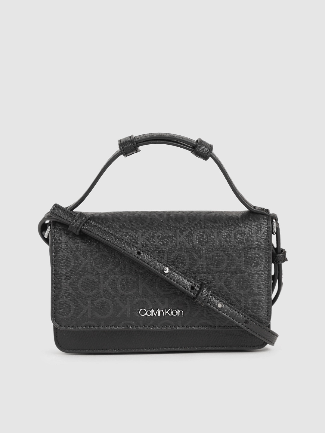 

Calvin Klein Jeans Black Printed Satchel