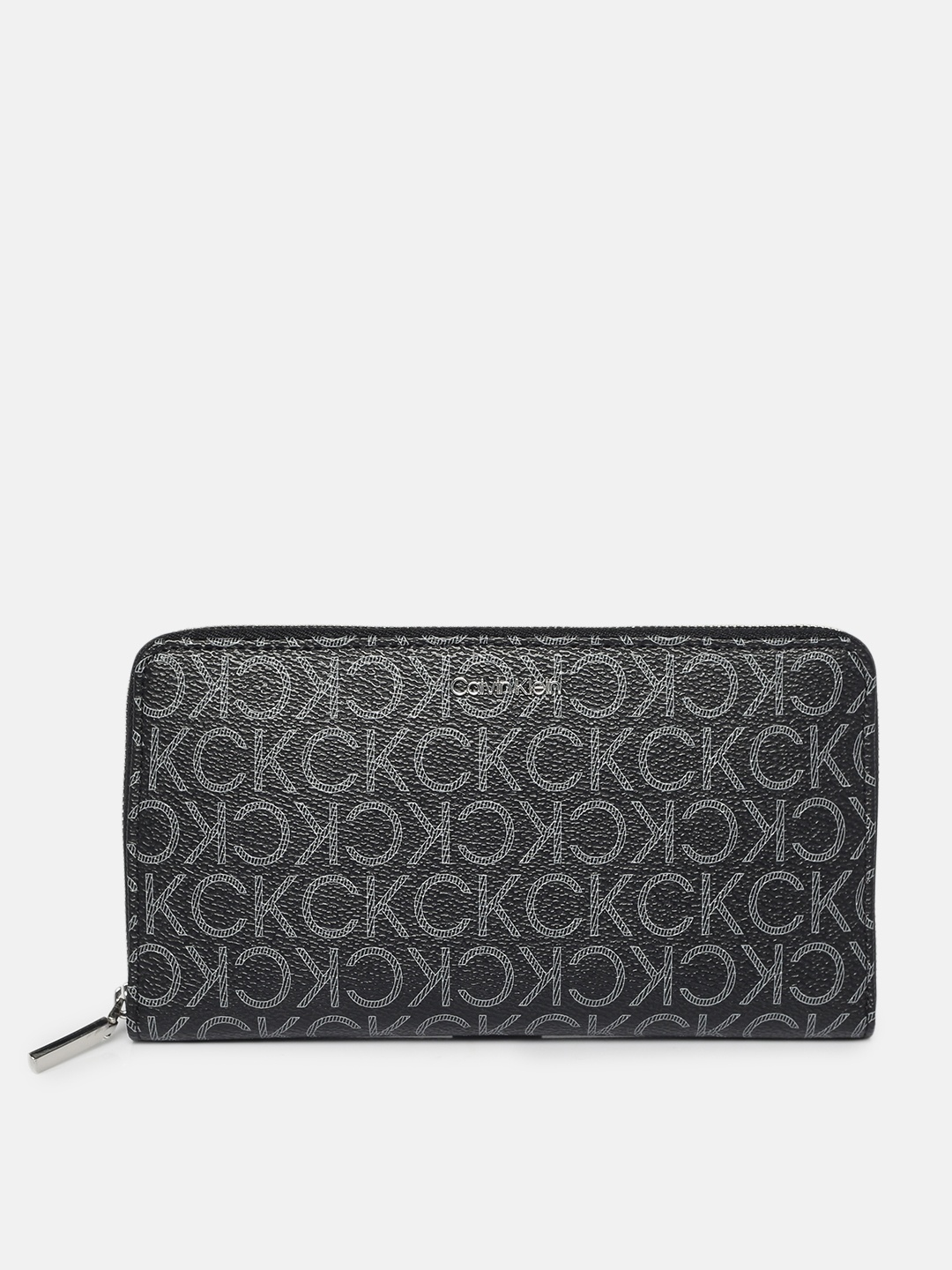 

Calvin Klein Jeans Women Black Textured Zip Around Wallet