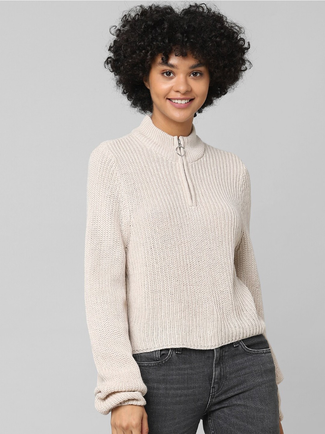 

ONLY Women Beige Pullover