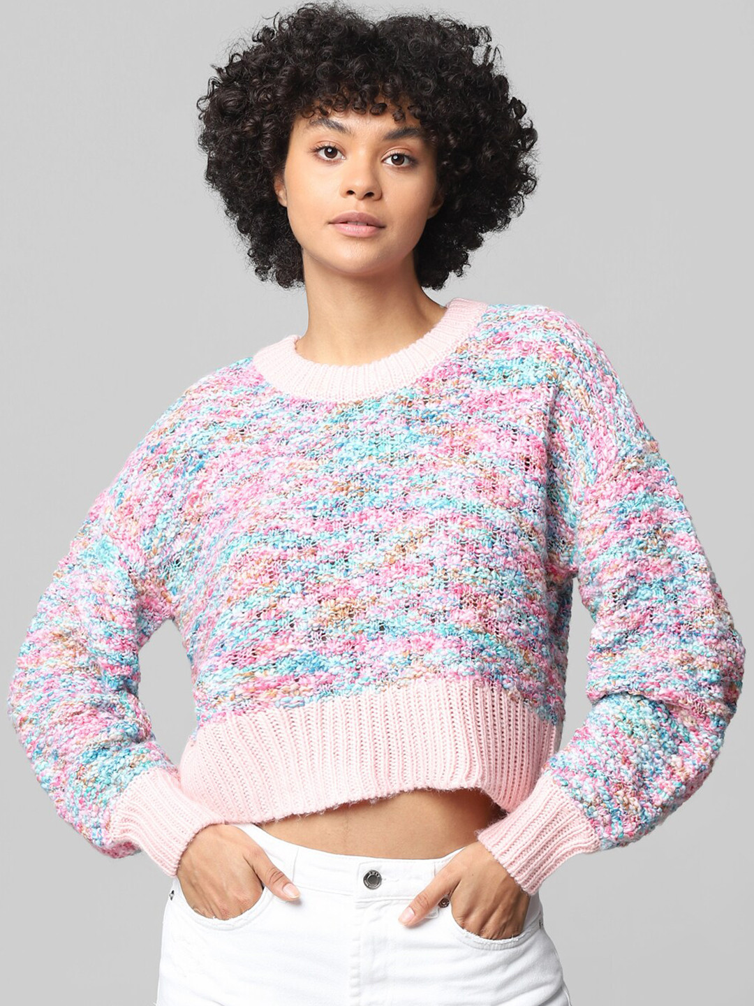 

ONLY Women Pink & Purple Pullover