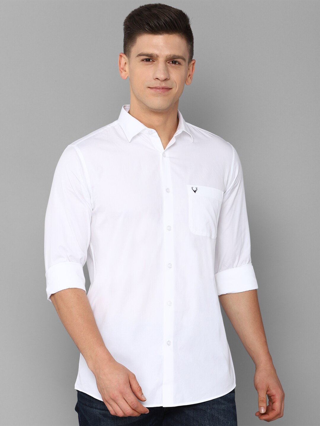 

Allen Solly Men White Slim Fit Casual Shirt