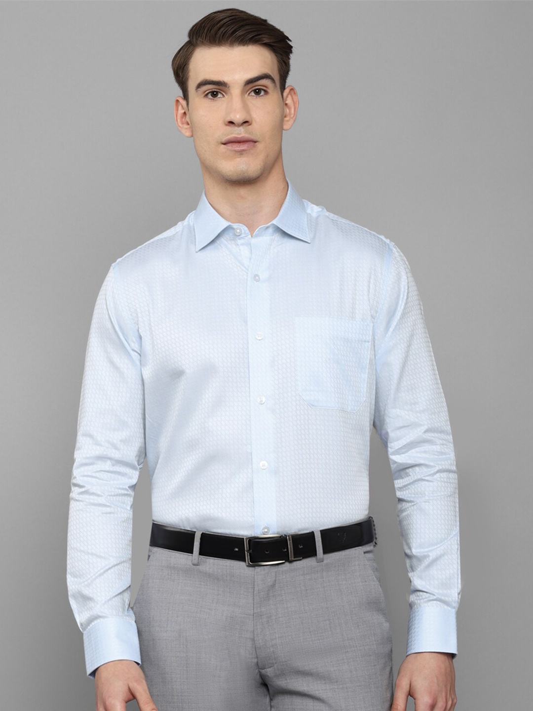 

Louis Philippe Men Blue Casual Shirt