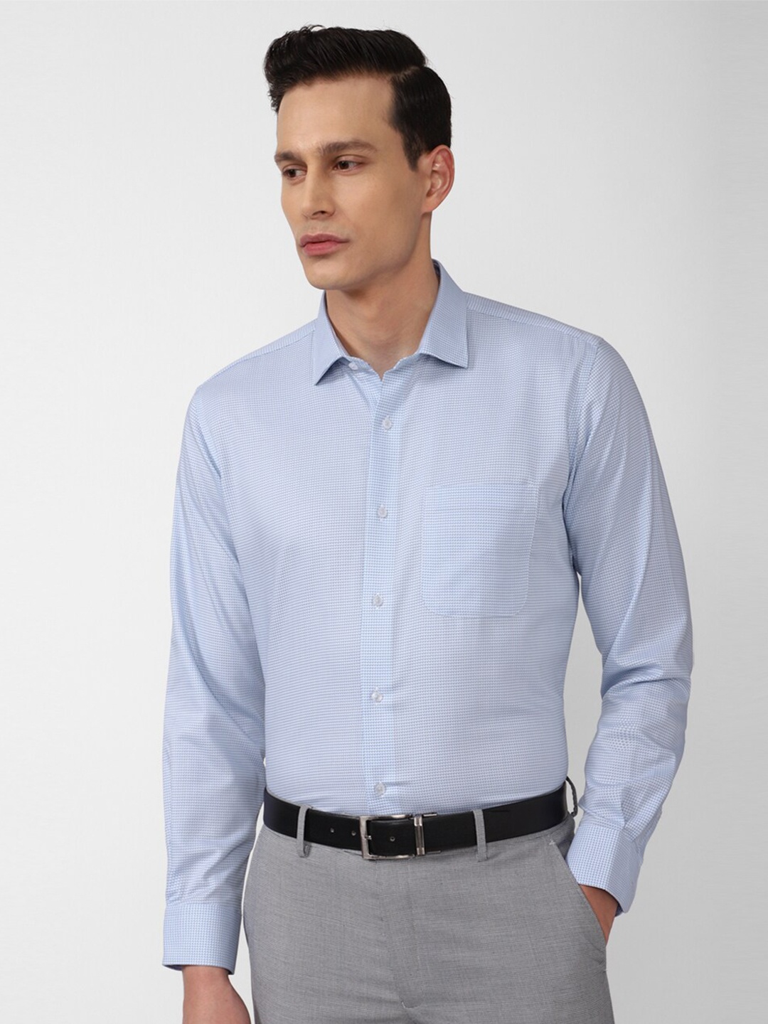 

Van Heusen Men Blue Formal Shirt