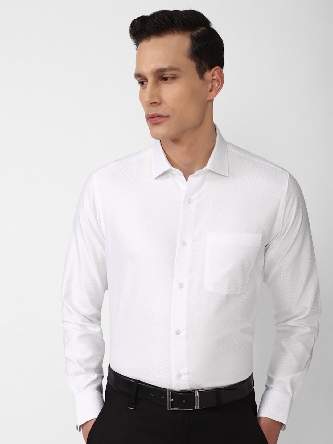 

Van Heusen Men White Cotton Formal Shirt