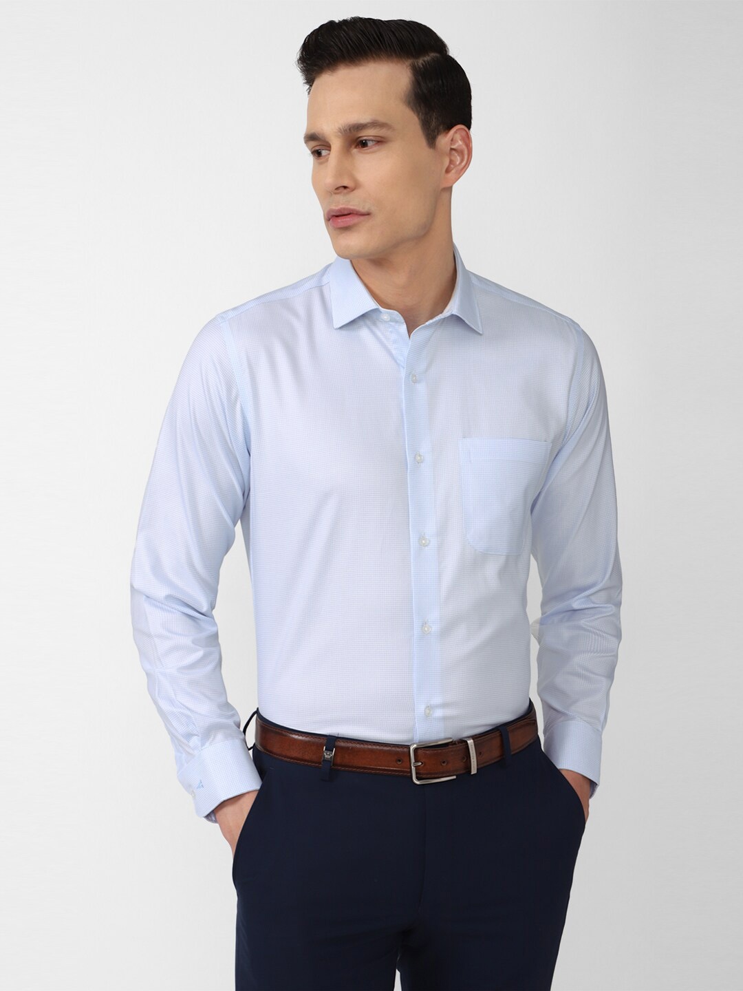 

Van Heusen Men Blue Formal collar long sleeves Shirt