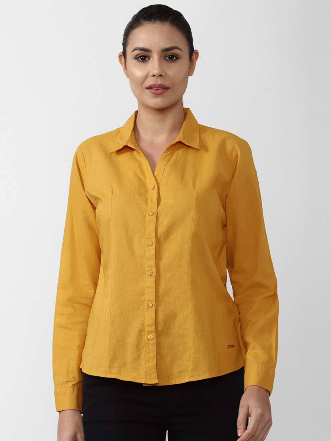 

Van Heusen Woman Yellow Casual Shirt