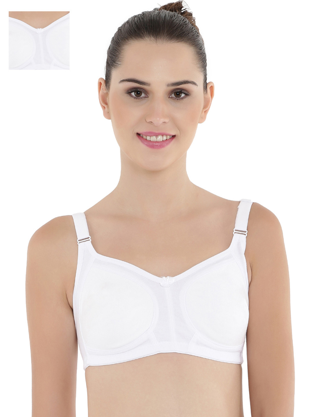 

Floret Pack of 2 Full-Coverage Bras T3033_White-White