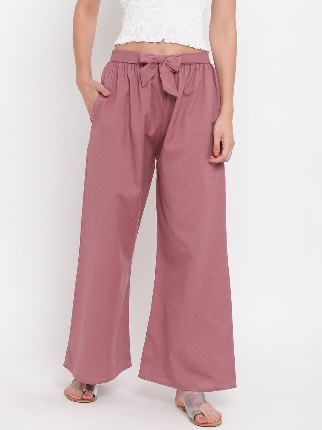 

Aawari Women Purple High-Rise Trousers