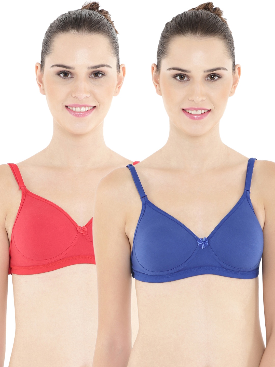

Floret Pack of 2 Full-Coverage Push-Up Bras T3029, Red