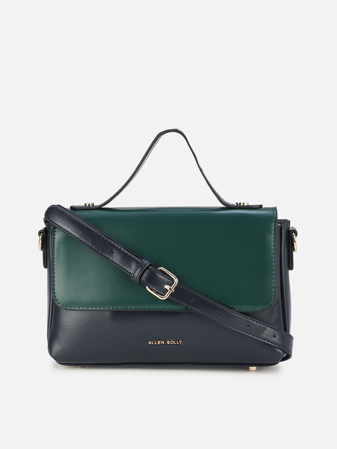 

Allen Solly Navy Blue PU Structured Satchel