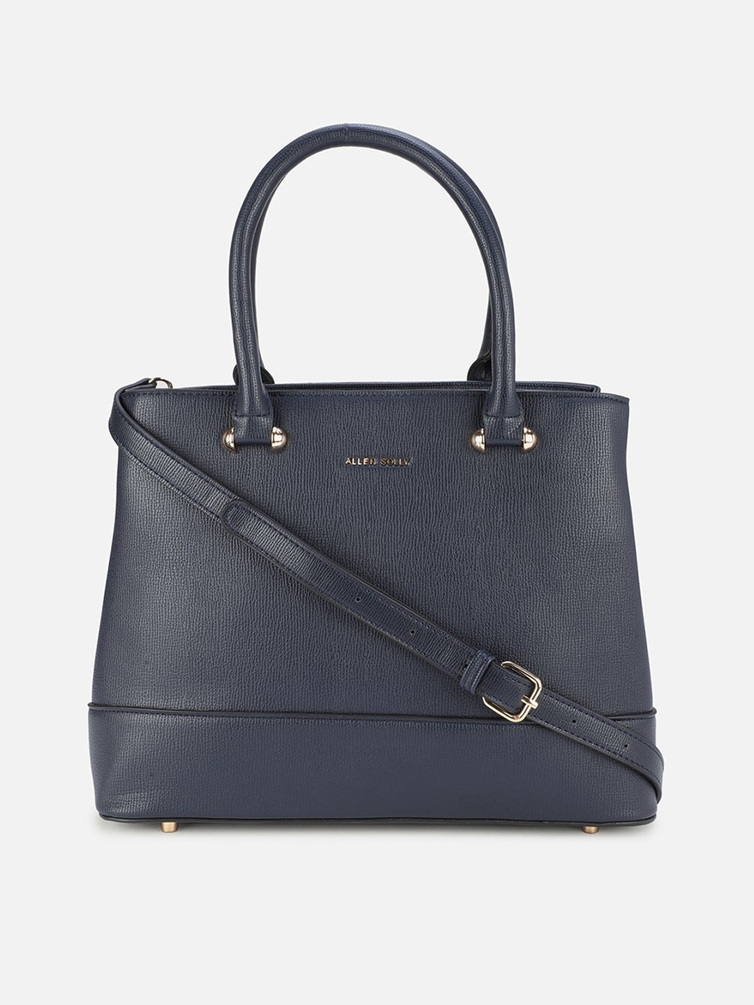 

Allen Solly Navy Blue PU Structured Handheld Bag