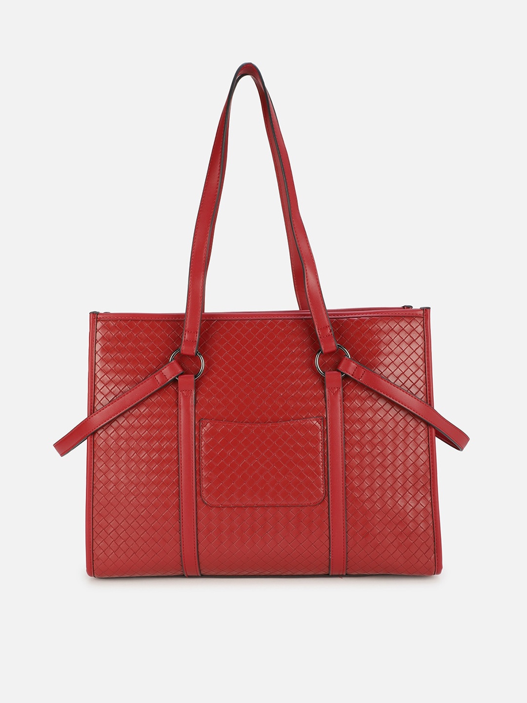 

Allen Solly Red Textured PU Structured Shoulder Bag