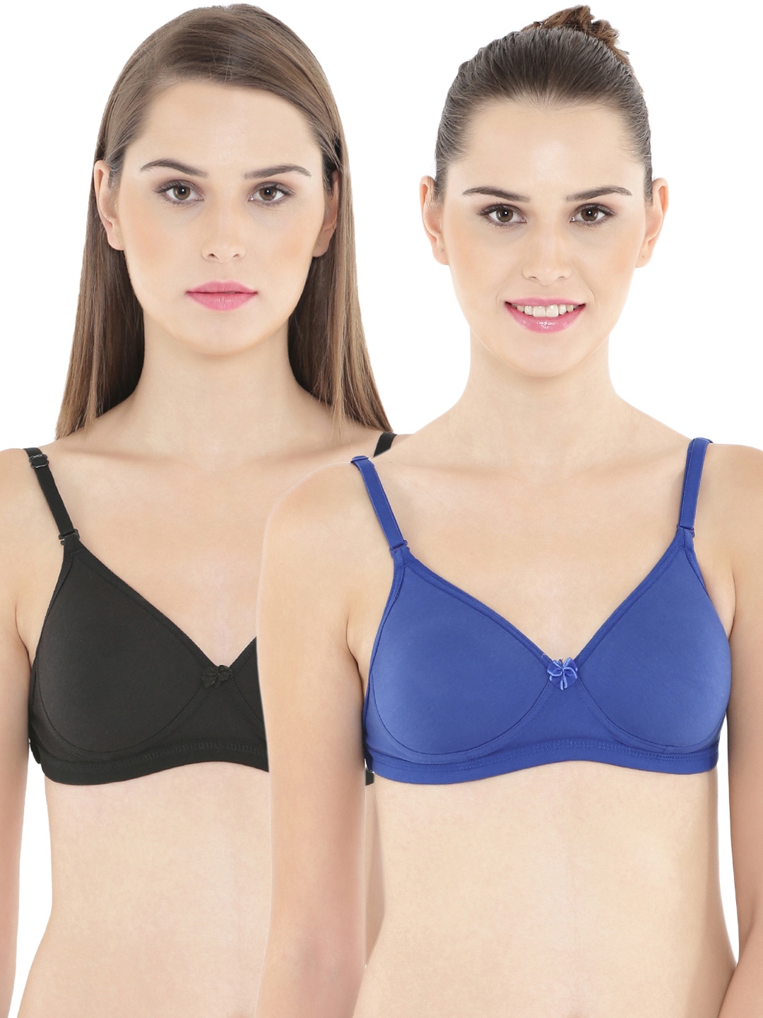 

Floret Pack of 2 Full-Coverage Push-Up Bras T3029, Black