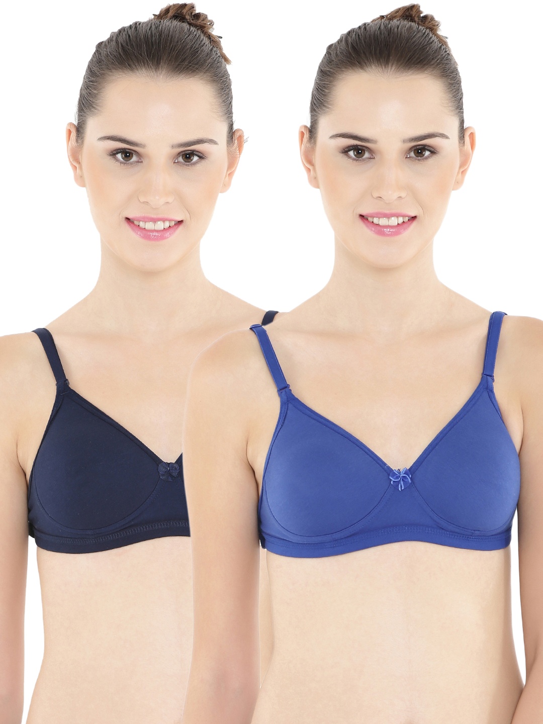 

Floret Pack of 2 Full-Coverage Push-Up Bras T3029, Blue
