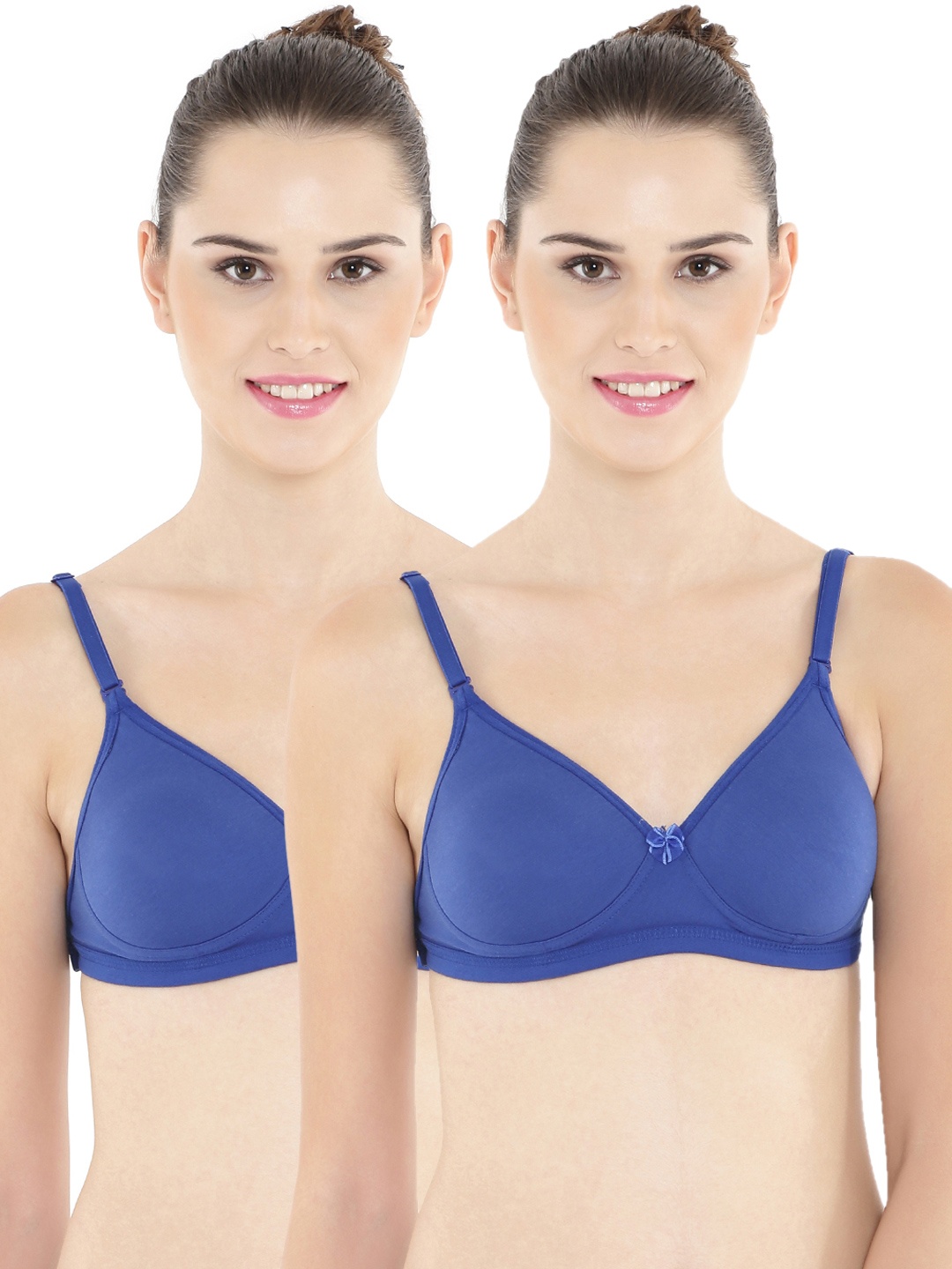 

Floret Pack of 2 Medium-Coverage T-shirt Bras T3029, Blue