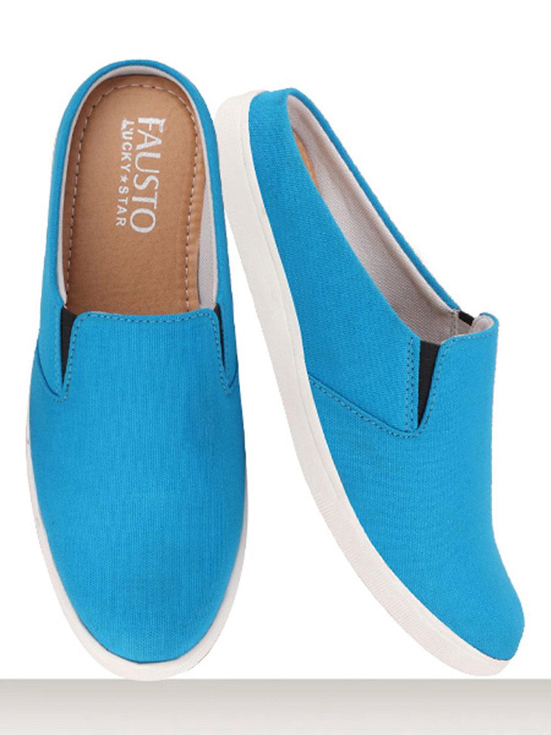 

FAUSTO Men Blue Printed Slip-On Sneakers