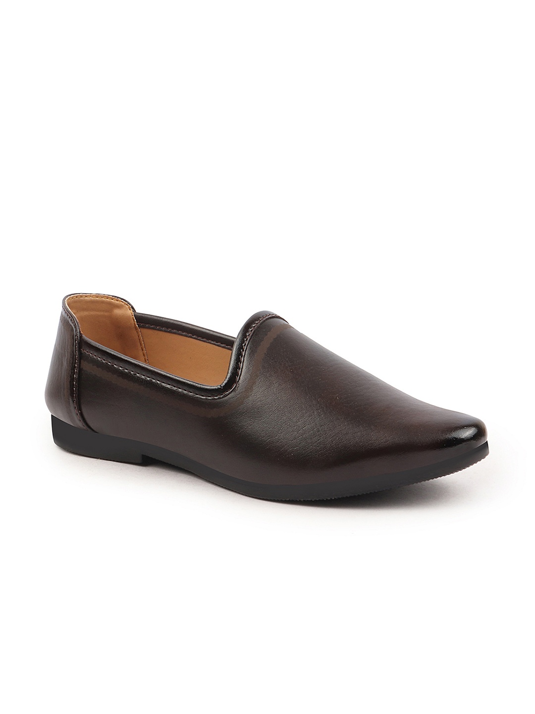 

FAUSTO Men Brown PU Slip-on Mojaris