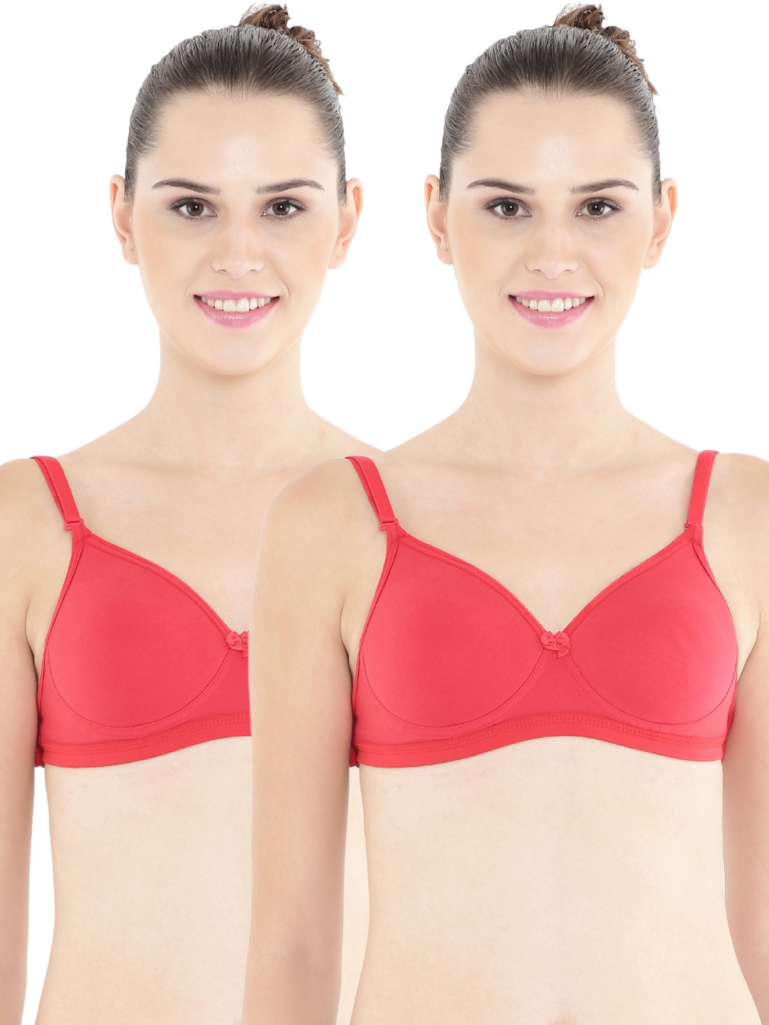 

Floret Pack of 2 Red Full-Coverage Push-Up Bras T3029