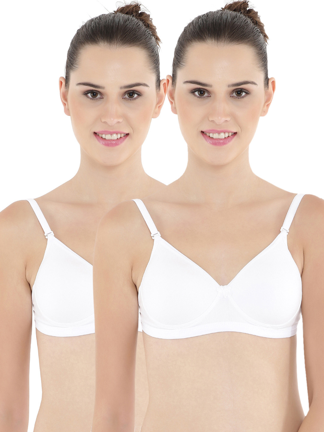 

Floret Pack of 2 Medium-Coverage T-shirt Bras T3029, White