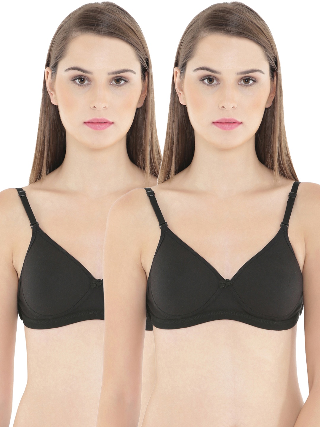 

Floret Pack of 2 Black Full-Coverage Push-Up Bras T3029