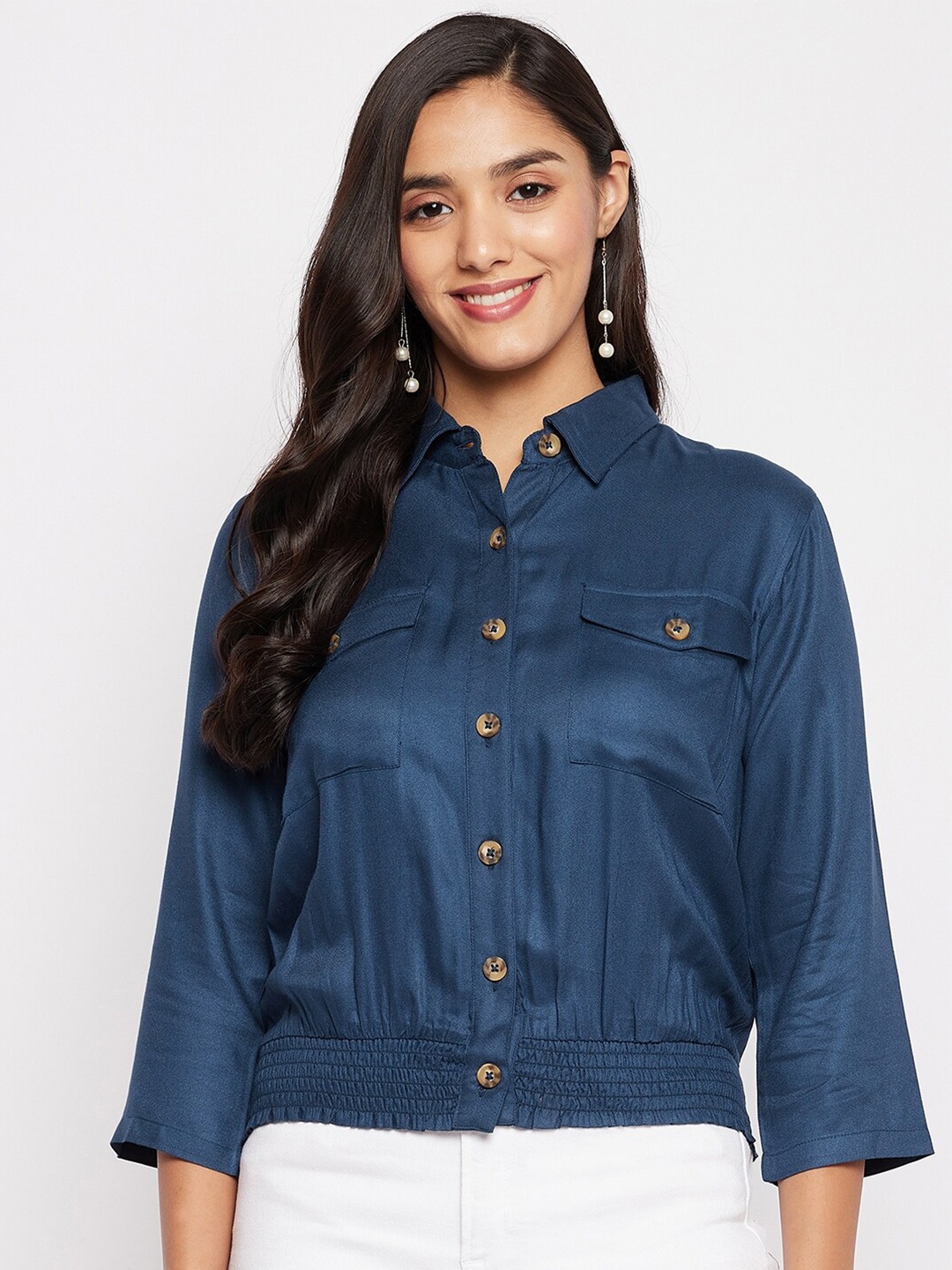 

Duke Women Blue Casual Shirt
