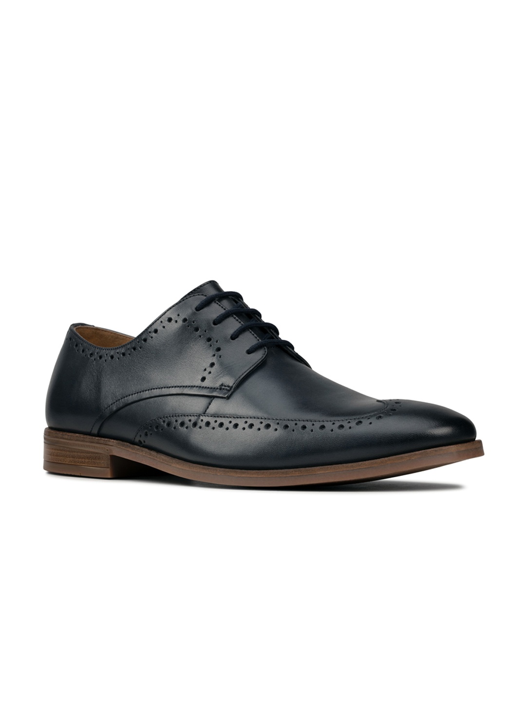 

Clarks Men Blue Solid Formal Shoes