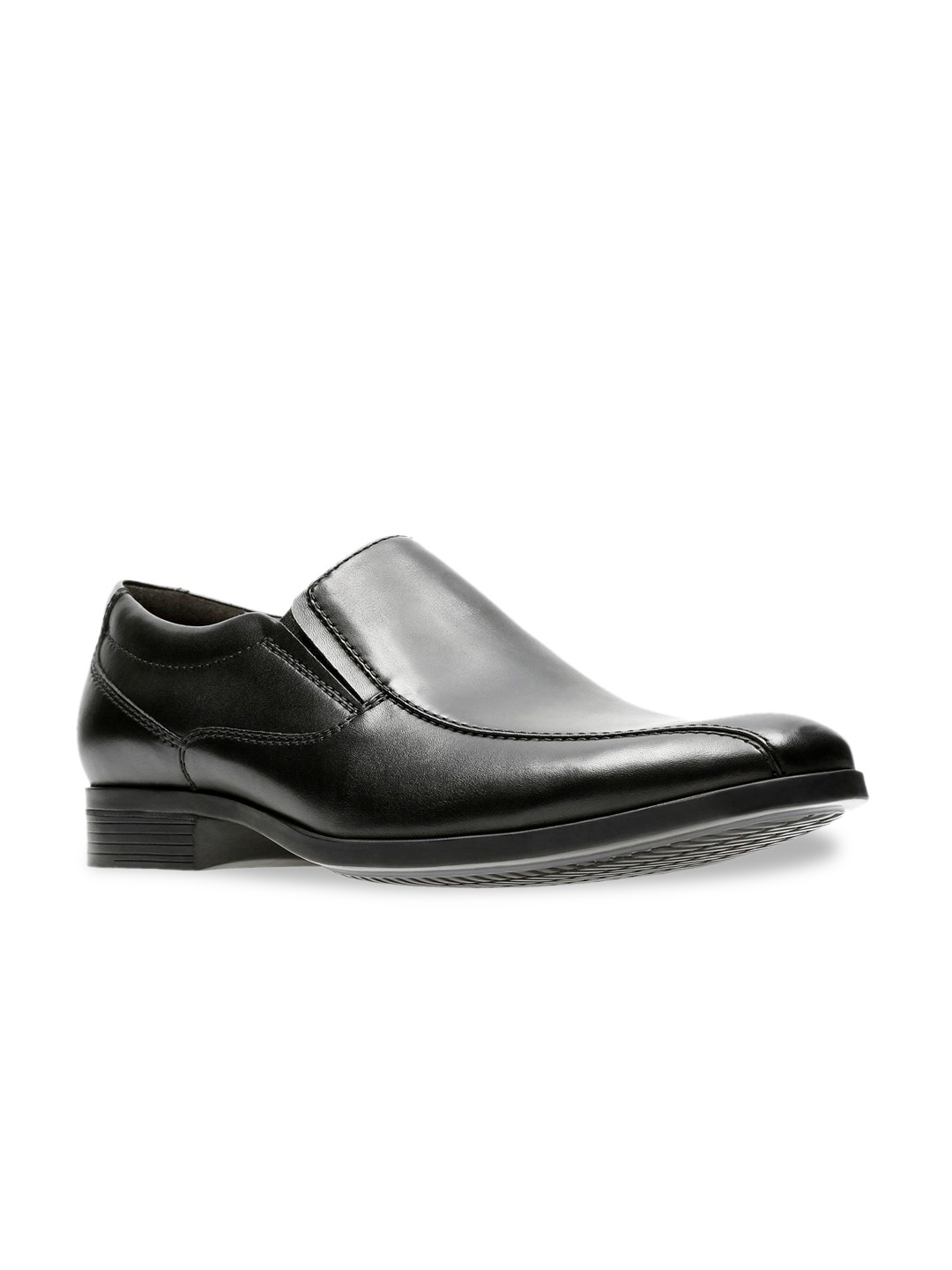 

Clarks Men Black Leather Formal Derbys