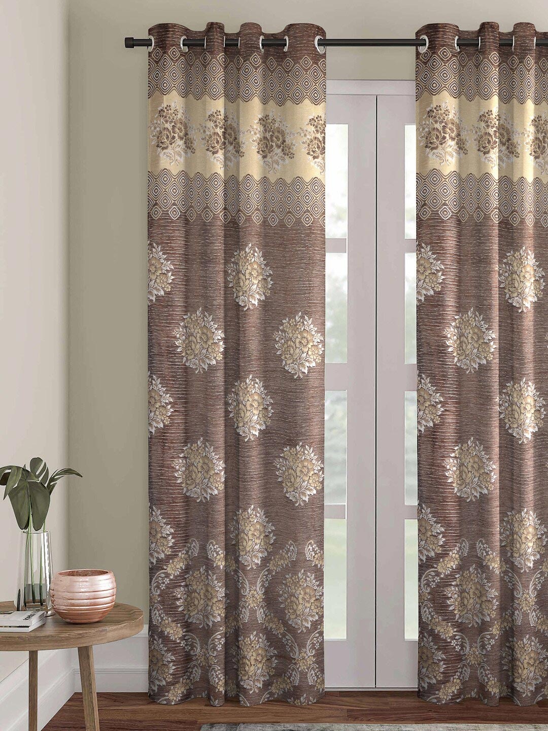 

ROMEE Brown & Beige Ethnic Motifs Door Curtain