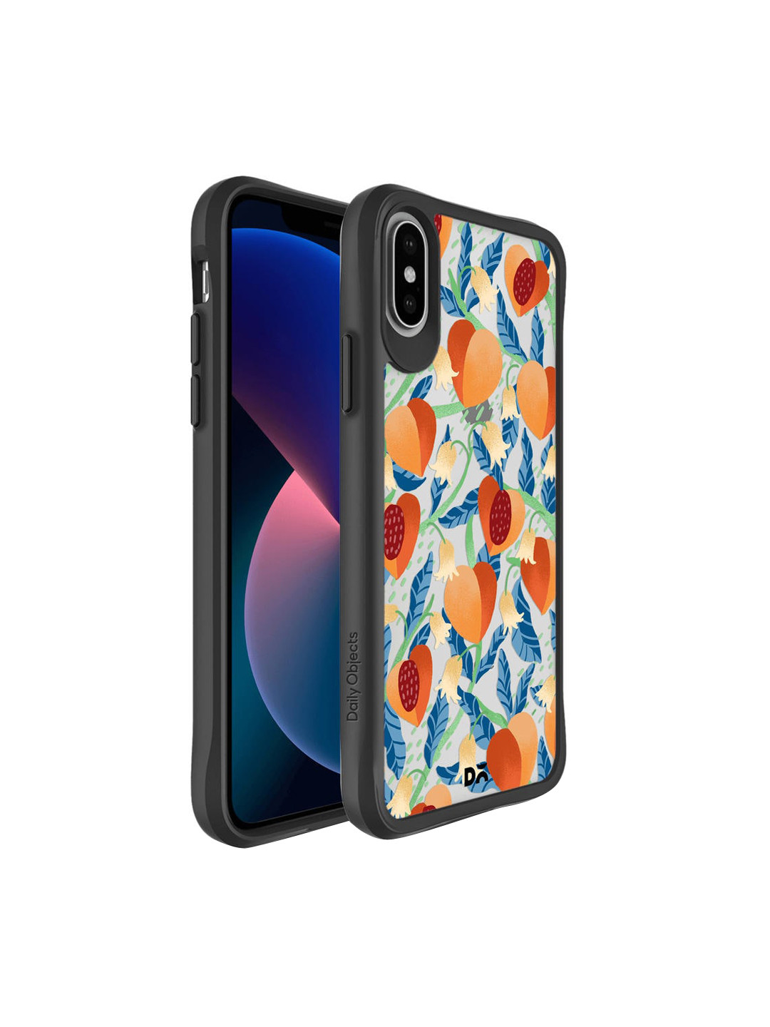 

DailyObjects Blue & Orange Printed iPhone X Phone Case