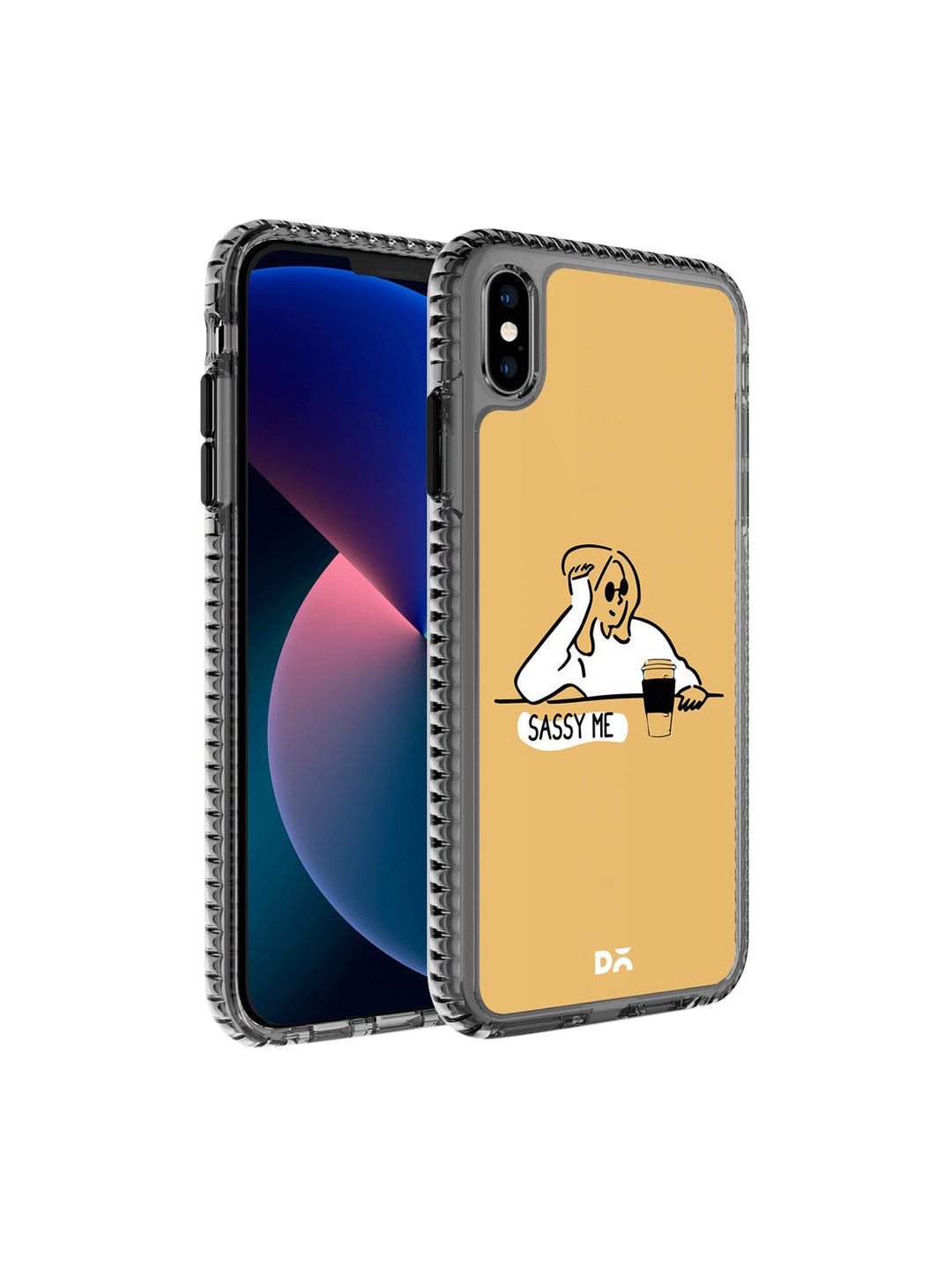 

DailyObjects Yellow & White Printed iPhone X Back Case