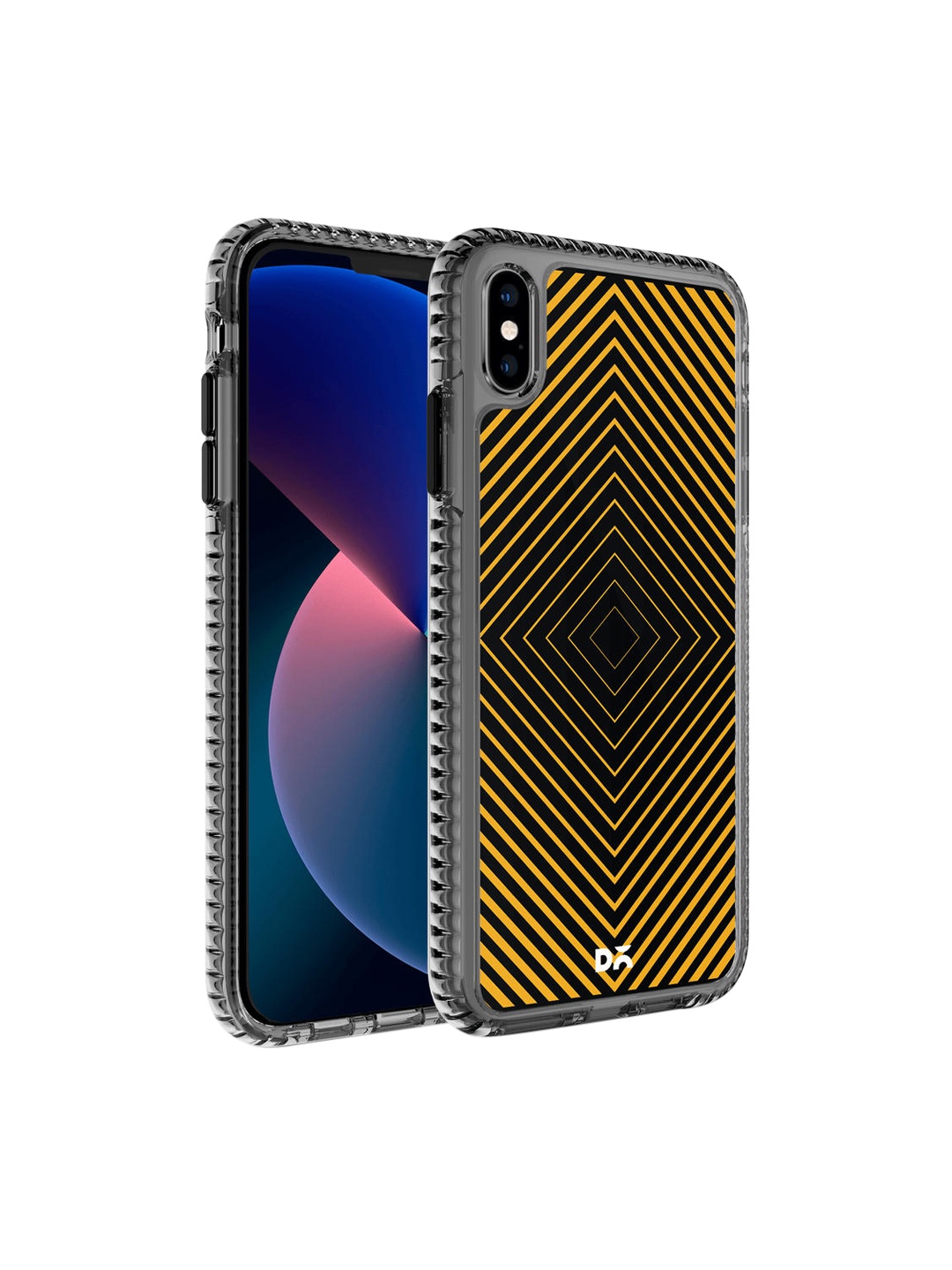 

DailyObjects Yellow & Black Printed Rhombus Ochre iPhone XS Phone Case