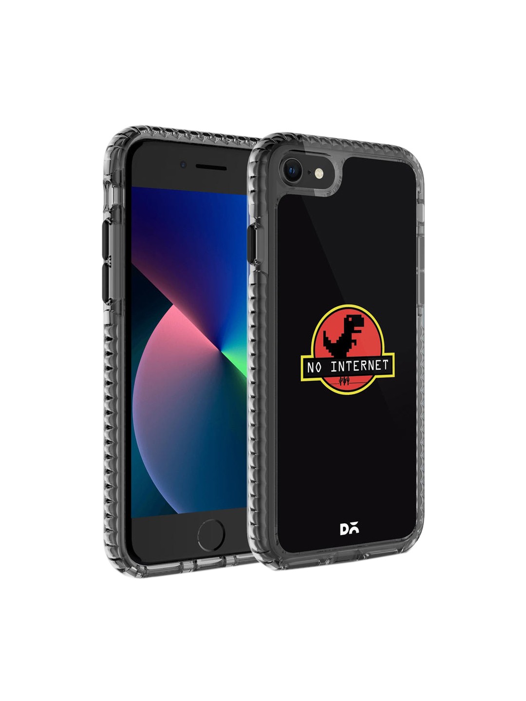 

DailyObjects Black No Internet Printed iPhone SE 2020 Back Case