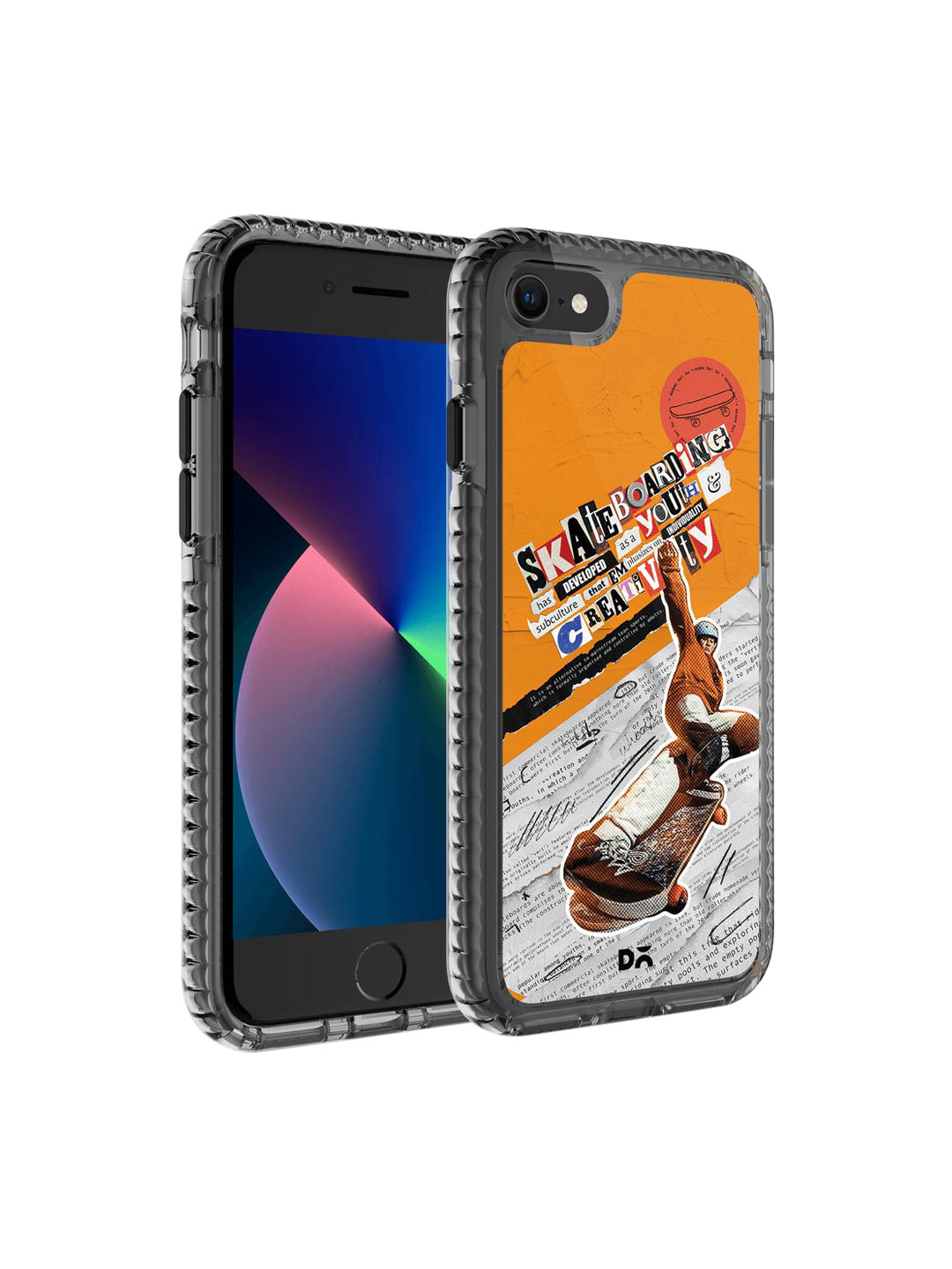 

DailyObjects Mustard Yellow & Grey Printed iPhone SE 2020 Phone Case