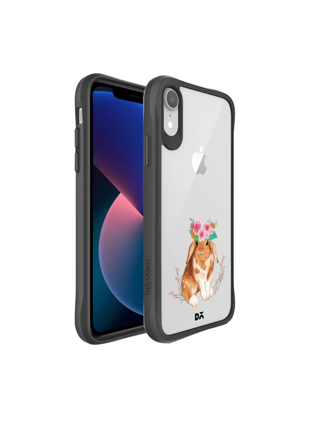 

DailyObjects Transparent & Brown Flower Bunny iPhone XR Back Case