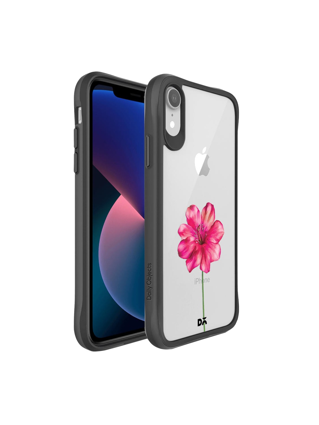 

DailyObjects Black & White Hibiscus Printed iPhoneXR Back Cover